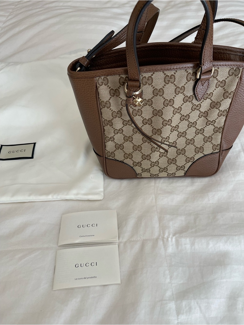 Gucci Brown GG Supreme Canvas Tote